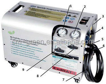 dual cylinder full oil less R290 explosion proof refrigerant recovery pump gas recovery charging machine