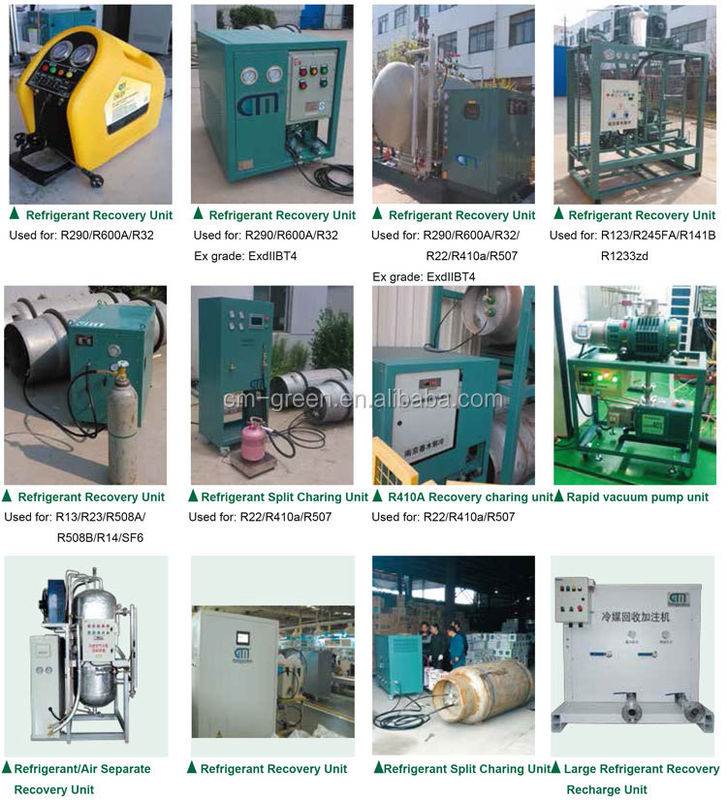 dual cylinder full oil less R290 explosion proof refrigerant recovery pump gas recovery charging machine