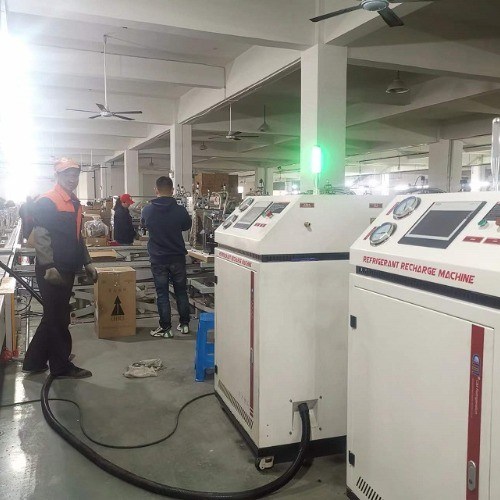 5Pa-10Pa Vacuum Degree Auto Gas Charging Station Featuring R22/R410A/R407C/R134A Refrigerant